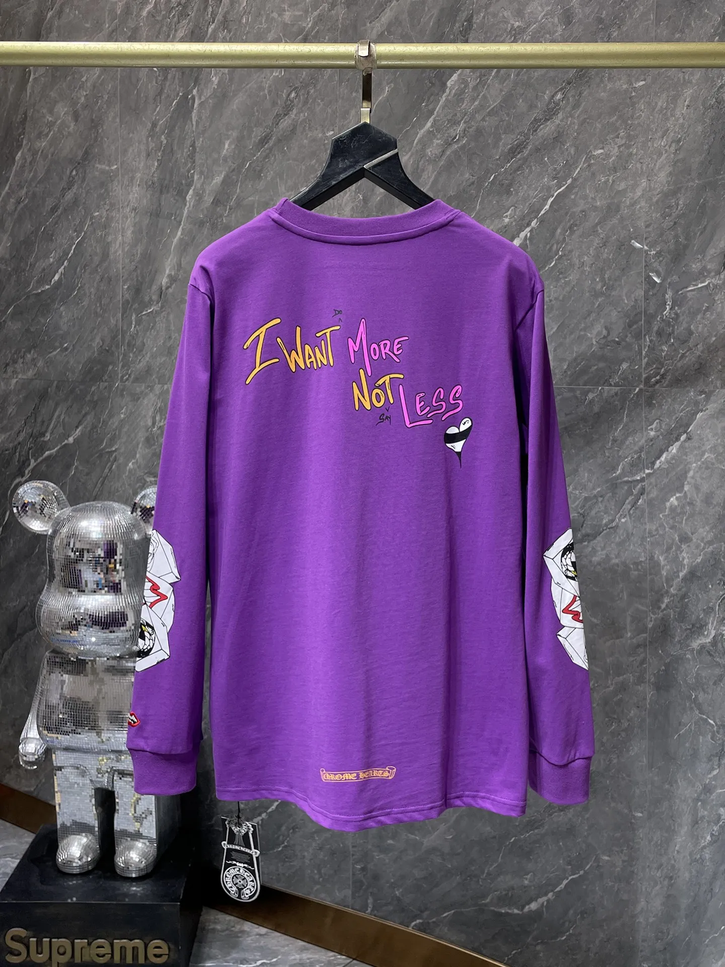 P160 Chrome Hearts🍁Long T Series🍁 Available simultaneously at counters❤️Fully upgraded fabrics! ! Croco Matty Boy Purple Hooded Sweatshirt Long Sleeve T. Replica version 1:1 high weight original fabric 🌈Recommended color: purple 🌈 Size: S, M, L, XL